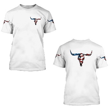 Discover Cow Skull - USA 3D T Shirts