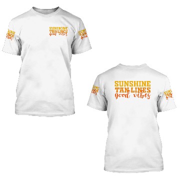 Discover Tan Line Sunshine Tan Lines Good V Hawaii Summ 3D T Shirts