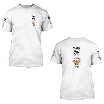 Discover Crazy cat lady funny cute cat quote 3D T Shirts