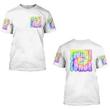 Discover Retro Hippie Batik Spirale Flower Power 1 3D T Shirts