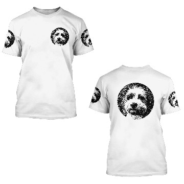 Discover Labradoodle dog logo 3D T Shirts