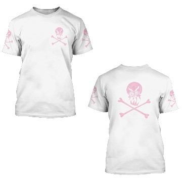 Discover Drunk Pirate Skull & Crossbones Vintage (Pink) 3D T Shirts