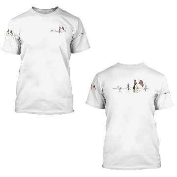 Discover Frenchie Face Heartbeat French Bulldog Gift French 3D T Shirts