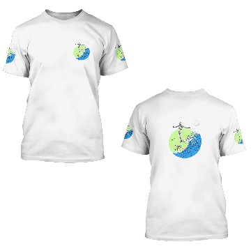 Discover Moonlight surfing skeleton 3D T Shirts for Halloween