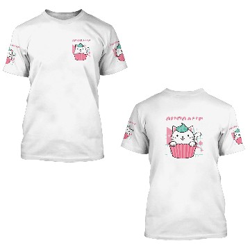 Discover Kawaii Cat Cupcake 3D T Shirts