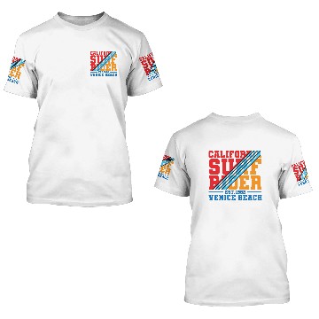 Discover California surf rider venice beach 3D T Shirts