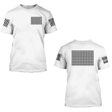 Discover Houndstooth (Black & White) 3D T Shirts