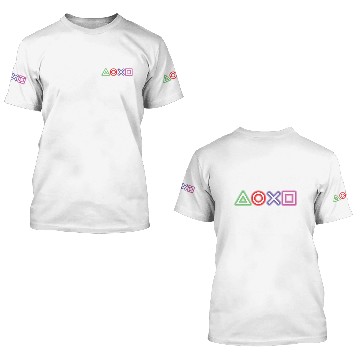 Discover playstation buttons glow 3D T Shirts