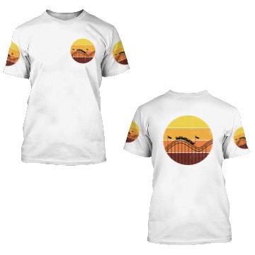Discover Fun Fair Roller Coaster Amusement Park 3D T Shirts