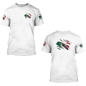 Discover Mexico Ripped Flag 3D T Shirts