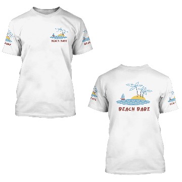 Discover White Cute Beach Babe 3D T Shirts