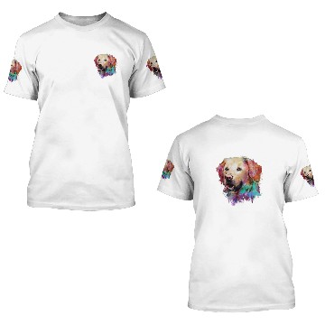 Discover Splash Art Labrador Retriever Lab Gift Men Women 3D T Shirts