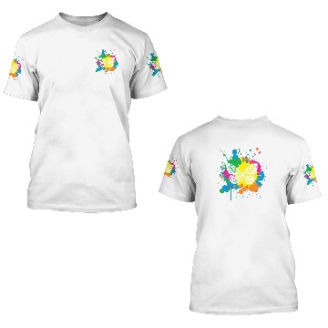 Discover Multi Colored Paint Splash Splatter Graphic 3D T Shirts