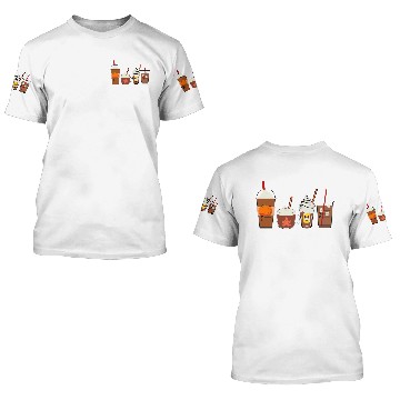 Discover Halloween Fall Coffee Pumpkin Spice 3D T Shirts