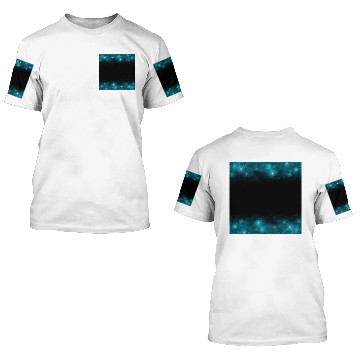 Discover Teal Galaxy Watercolor Universe 3D T Shirts