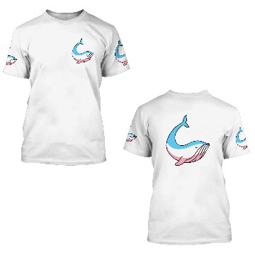 Discover Trans Pride Whale Transgender Pride 3D T Shirts