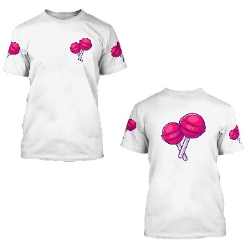 Discover Lollipop candy pink 3D T Shirts
