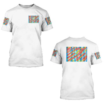 Discover Abstract Cool Blue Red Yellow White 3D T Shirts