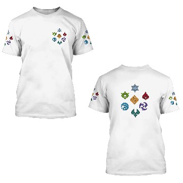 Discover Genshin Impact Elements 3D T Shirts