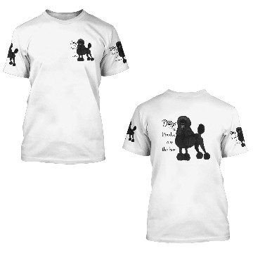 Discover Royal black poodle,illustration elegant design 3D T Shirts