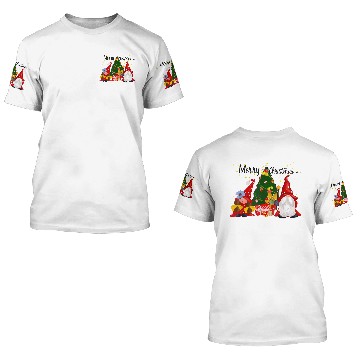 Discover Merry Christmas Nordic Gnomes With Tree 3D T Shirts