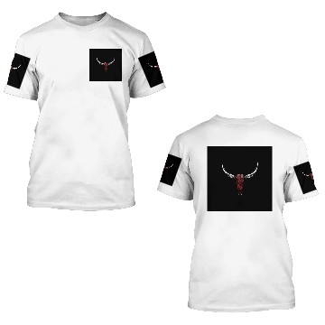 Discover Red Cow Skull #2 3D T Shirts