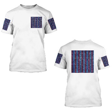 Discover Royal Blue and Violet Striped Pattern 3D T Shirts