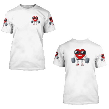 Discover Valentines Day Heart Weightlifting Funny Deadlift 3D T Shirts
