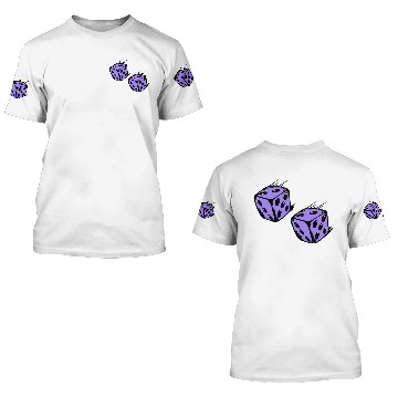 Discover Dice Purple 3D T Shirts