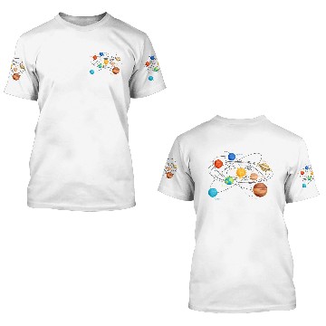 Discover Sun Planets Space And Science Solar System 3D T Shirts
