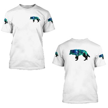 Discover Aurora Galaxy Wolf 3D T Shirts