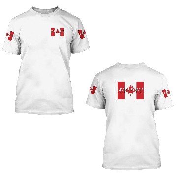 Discover Proud Canadian Roots Canada Flag Canadian Heritage 3D T Shirts