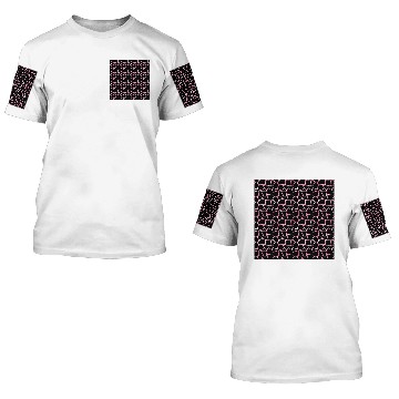 Discover Black Pink Giraffe Skin Print 3D T Shirts