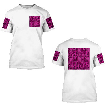 Discover Neon Pink Snake Skin Pattern 3D T Shirts