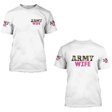 Discover Proud Army Wife Camo Military Spouse 3D T Shirts