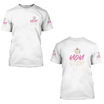 Discover Halloween Momster Funny Mom Spider Web Bat 3D T Shirts