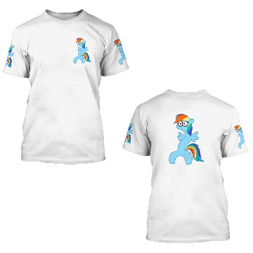 Discover rainbow dash wiggle worm 3D T Shirts