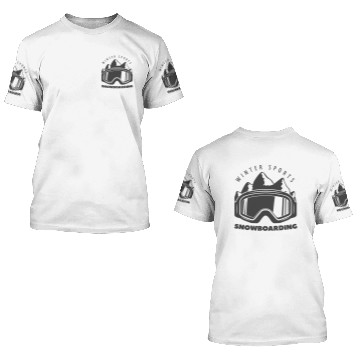 Discover Snowboarding winter sport 3D T Shirts