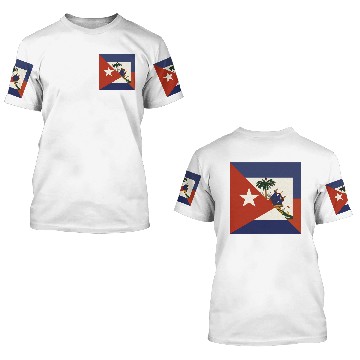 Discover Half Haitian Cuban Flag | Haiti Cuba 3D T Shirts