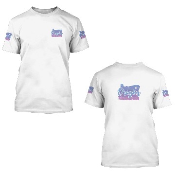 Discover Oregon State Outline Map USA Country 3D T Shirts