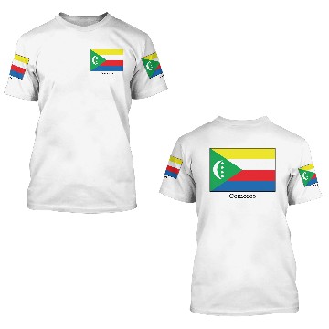Discover Flags and countries Comoros 3D T Shirts