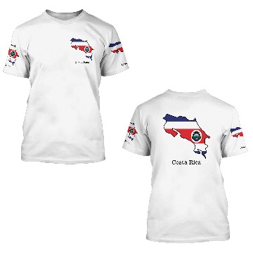 Discover Flags and countries Costa Rica 3D T Shirts