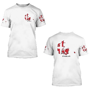 Discover Flags and countries Denmark 3D T Shirts