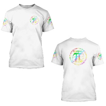 Discover 3-14 Pi Math Teacher Happy Pi Day 3D T Shirts