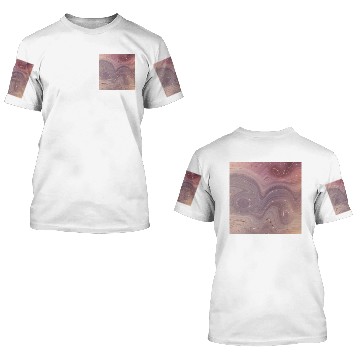 Discover Muted Purple Rose Gold Agate Geode Luxury 3D T Shirts