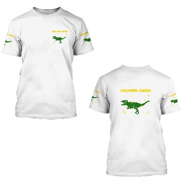Discover Childhood Cancer Awareness Dinosaur Apparel 3D T Shirts