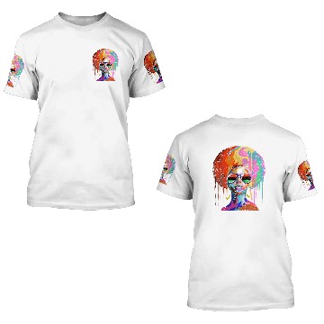 Discover Black Queen Afro Melanin Art 3D T Shirts