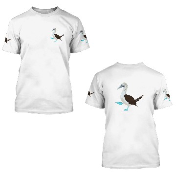Discover Blue Footed Booby Bird Illustration 3D T Shirts