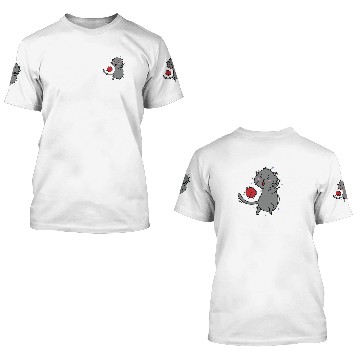 Discover Cat playing Dodgeball or Fireball 3D T Shirts