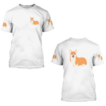 Discover Corgi Dad Slim Fit 3D T Shirts